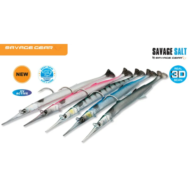 Savage Gear Needlefish Pulsetail 2+1 14cm 12gr Silikon Yem - Pink Silver