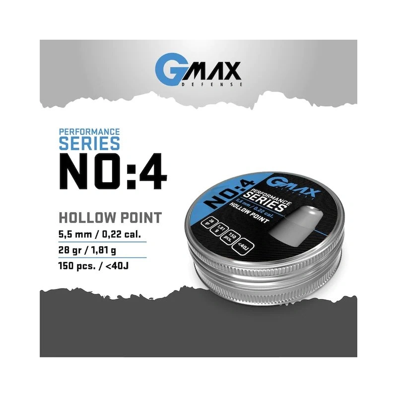 GMAX 5.5mm 28gr No:4 Hollow Point PCP Saçma