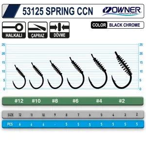 Owner 53125 Spring Ccn With Eye Black Chrome Sazan İğnesi - 2