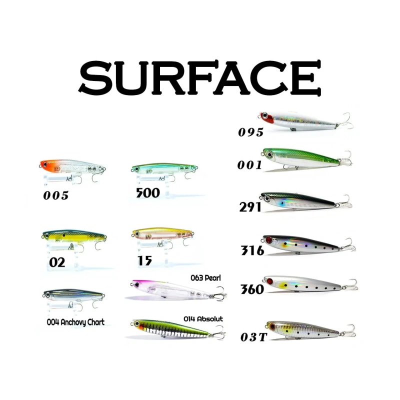 Fujin Surface Minnow Su Üstü 12.3gr 9cm Maket Balık - 004 Anchovy Chart