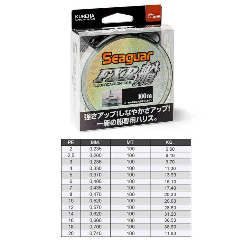 Seaguar FXR Fune 100m %100 Fluoro Carbon Misina - 0.620