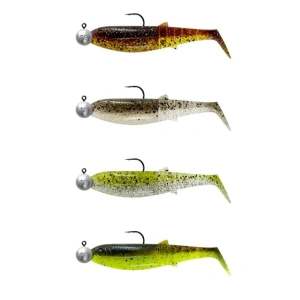 Savage Gear Cannibal Shad 6.8cm 3gr+5gr #1/0 Jig Head (4+4 Adet) Clear Water Silikon Yem