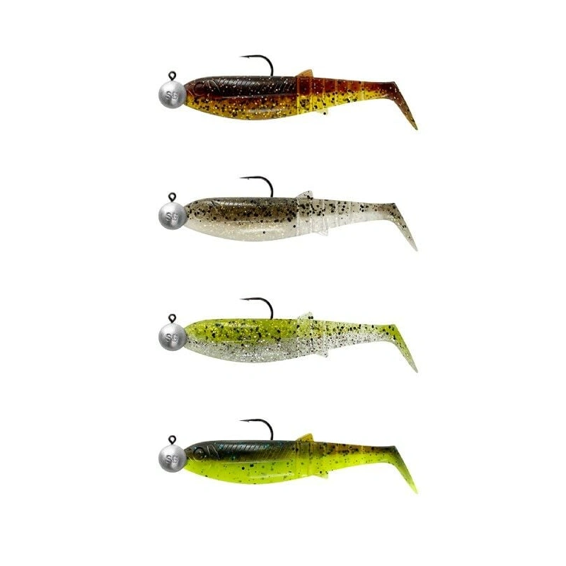 Savage Gear Cannibal Shad 10cm 9gr+10gr #3/0 Jig Head (4+4 Adet) Clear Water Silikon Yem