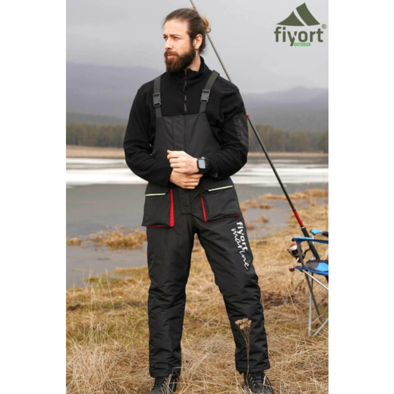 Fiyort Marine Thermo Suite Kırmızı Askılı Tulum Mont Takım - 2XL