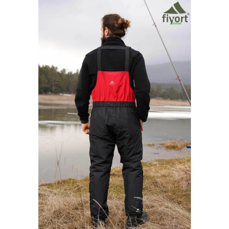 Fiyort Marine Thermo Suite Kırmızı Askılı Tulum Mont Takım - 2XL