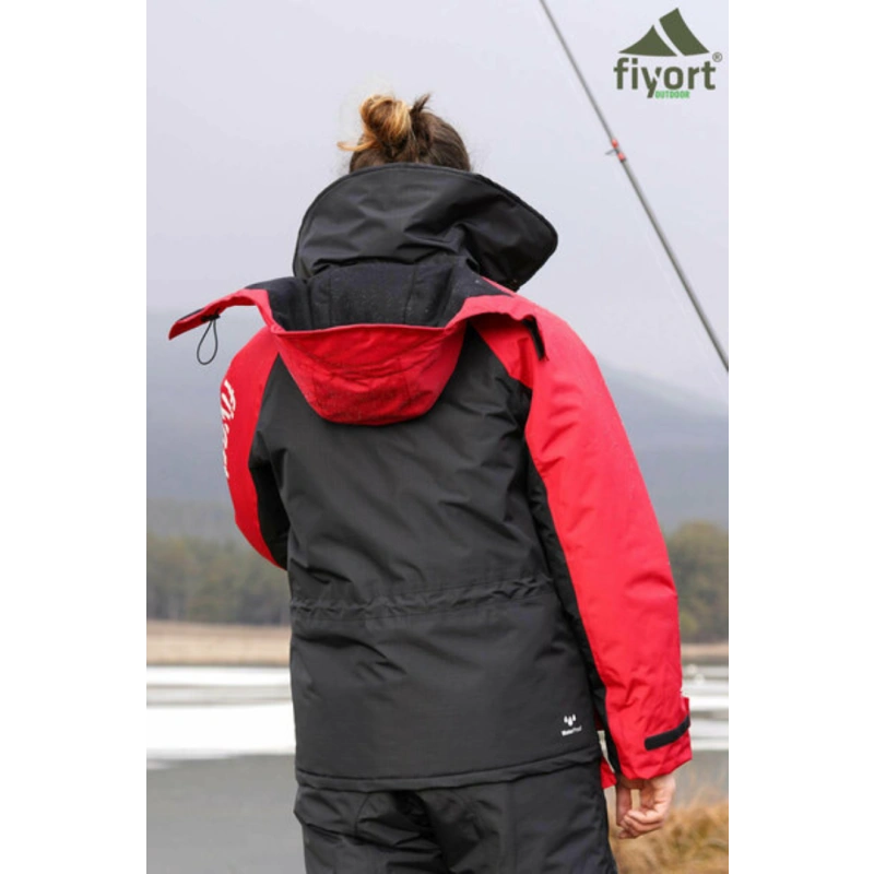 Fiyort Marine Thermo Suite Kırmızı Askılı Tulum Mont Takım - 2XL