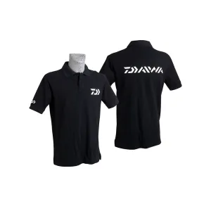 Daiwa Polo Shirt Noir Manches Courtes T-Shirt - XL