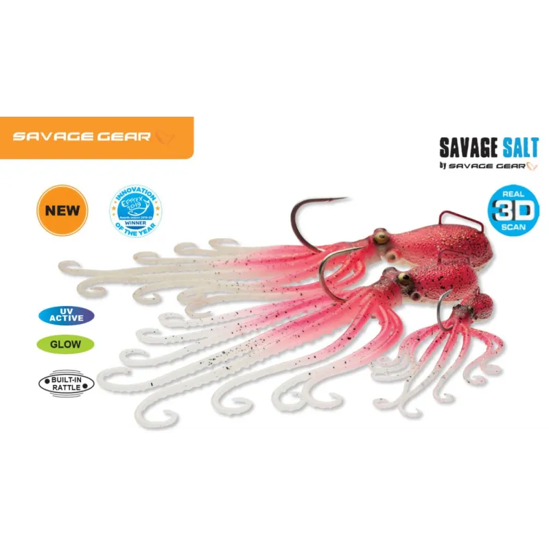 Savage Gear Octobus 185gr 20cm Silikon Yem - UV Orange Glow