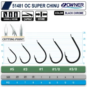 Owner 51481 Cut Super Chinu Black Chrome İğne - 5