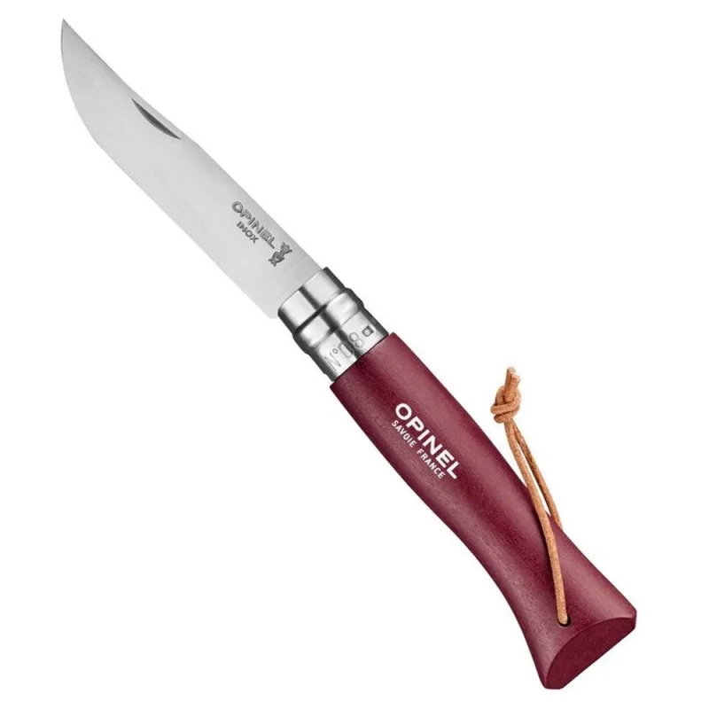 Opinel Inox Trekking No:8 Bordo Paslanmaz Çelik Çakı