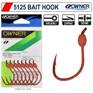 Owner 5125 Walleye Bait Hook Red Yem İğnesi - 2