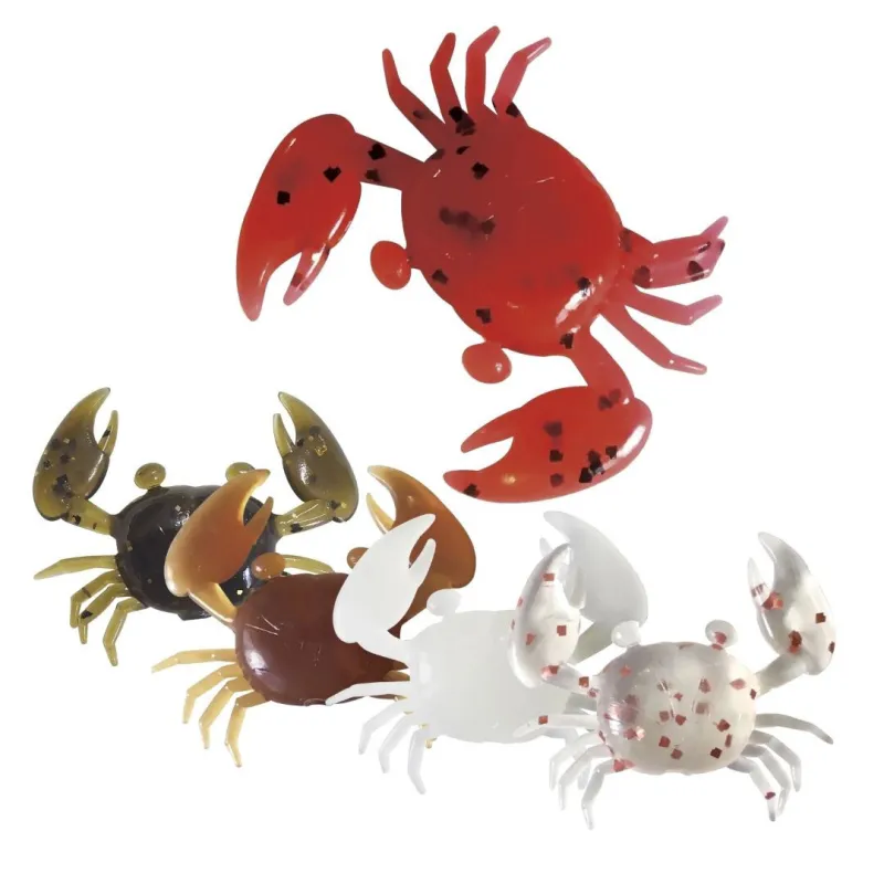 Nikko Super Little Crab (4'lü Paket) 3cm Silikon Yem - Solid Red