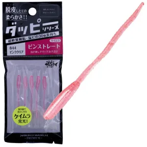 Nikko Dappy Pin Straight (5'li Paket) 4.8cm Kokulu Silikon Yem - Clear Pink