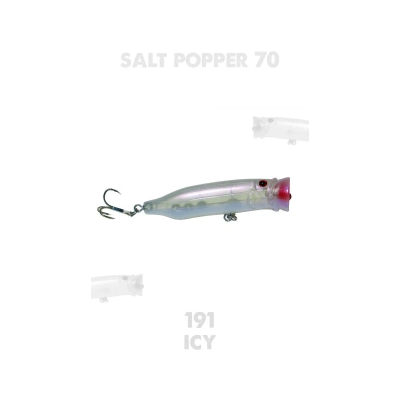Fujin Salt Popper 70mm 9.5gr Su Üstü Maket Balık - 191 Icy