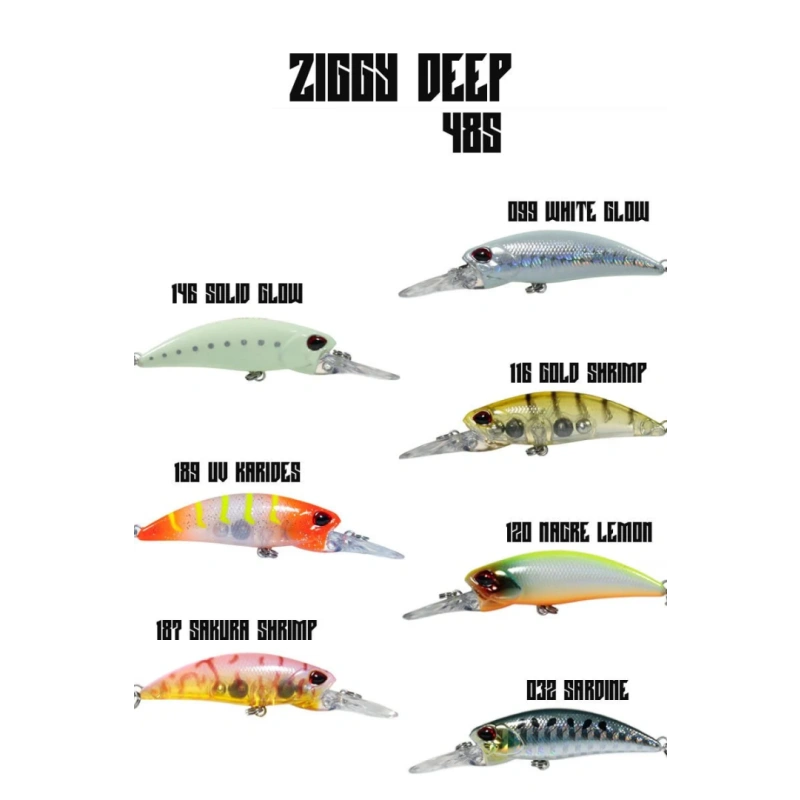 Fujin Ziggy Deep 48S 4.8cm 4.5gr Maket Balık - 189 UV Karides