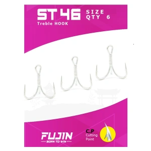 Fujin ST46 Üçlü Nickel (6'lı Paket) Maket Balık İğnesi - 3