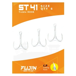 Fujin ST41 Üçlü Nickel (6 Adet) Maket Balık İğnesi - 2
