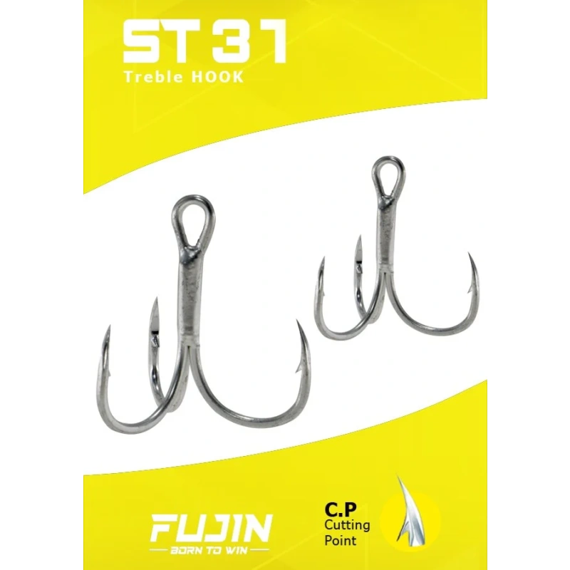 Fujin ST31 Üçlü Nickel (6 Adet) Maket Balık İğnesi - 2