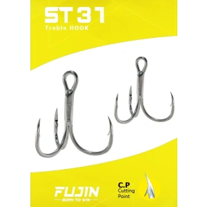 Fujin ST31 Üçlü Nickel (6 Adet) Maket Balık İğnesi - 2