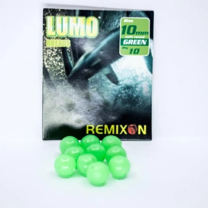 Remixon Lumo 10mm 10 Adet  Yuvarlak Soft Boncuk - Yeşil