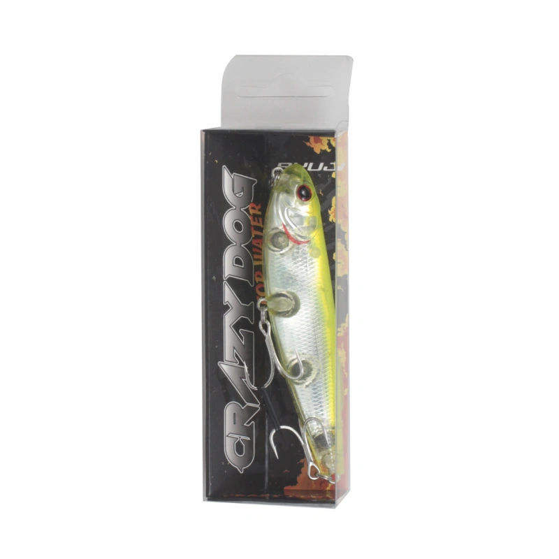Ryuji Crazy Dog 9.5cm 15gr Maket Yem - Pink Flash UV