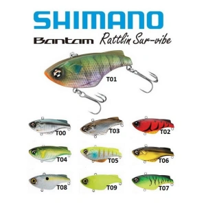 Shimano Lure Bantam Rattlin Sur-Vibe 62mm 14g Maket Yem - T09 Pure Chart